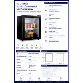 HOBBB Kolt minibarová lednice, 50 l
