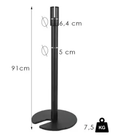   Řaditelný pásový zahrazovací sloupek, 2.4m, bez pásu (SOF)
