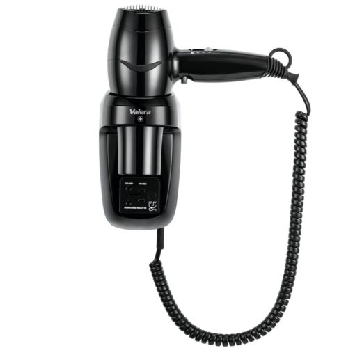 Valera Excel 1600 Shaver Black Nástěnný vysoušeč vlasů se zásuvkou pro holicí strojek