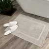 Pohodlný koupelnový kobereček stříbrně šedý 50x80, 700 g