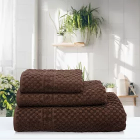 Serenity Spa vaflový ručník hnědý 100x170cm, 450 g