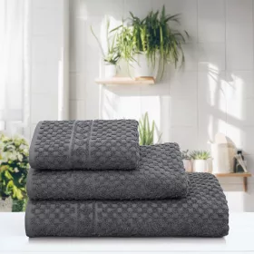   Serenity Spa vaflový ručník břidlicově šedý 100x170cm, 450 g