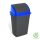 Popelnice Planet s odklápěcím víkem, plast, antracit/modrá, 50 l