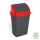 Popelnice Planet s výklopným víkem, plast, antracit/červená, 50 l