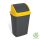 Popelnice Planet s odklápěcím víkem, plast, antracit/žlutá, 50 l