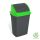 Popelnice Planet s odklápěcím víkem, plast, antracit/zelená, 50 l