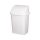 Popelnice Planet s odklápěcím víkem, plast, luxusní bílá, 50 l