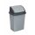 Popelnice Planet s odklápěcím víkem, plast, šedá/antracitová, 50 l
