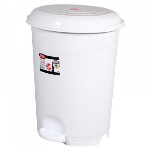 Planet pedálový koš, plastový, LUXURY bílý, s vyjímatelným košíkem, 6L NO2