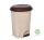 Planet pedálový koš, plastový, EKO hnědý s vyjímatelným košíkem, 12L NO3