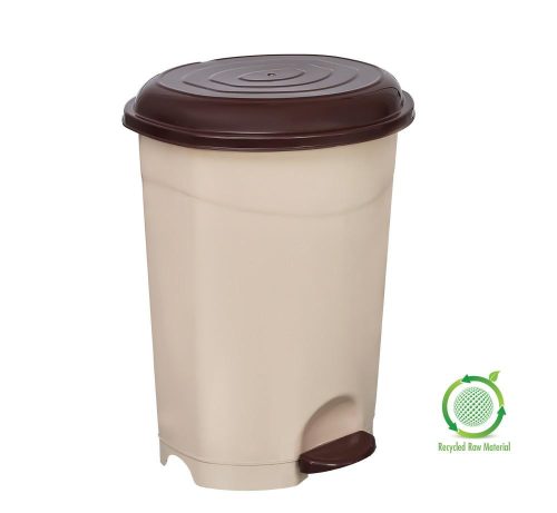 Planet pedálový koš, plastový, EKO hnědý s vyjímatelným košíkem, 12L NO3