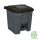 Nádoba na sběr odpadu Planet Selective, plast, pedálová, antracit/černá, 30L
