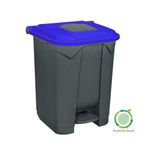 Nádoba na sběr odpadu Planet Selective, plast, pedál, antracit, modrá, 50L