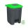 Nádoba na sběr odpadu Planet Selective, plast, pedál, antracit, zelená, 50L