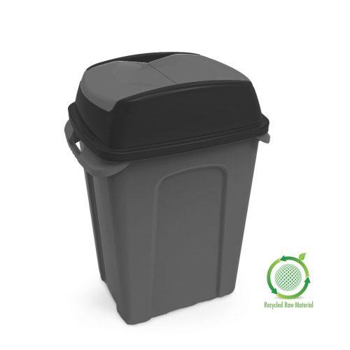 Planet Hippo Tipper Koš na tříděný odpad, plast, antracit/černý, 25L