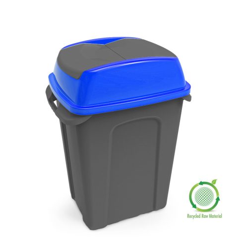 Planet Hippo Tipper Sběrný koš na tříděný odpad, plast, antracit/modrý, 25L