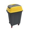 Planet Hippo Tipper Nádoba na sběr selektivního odpadu, plast, antracit/žlutá, 70L