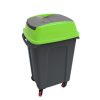 Planet Hippo Tipper Sběrný koš na tříděný odpad, plast, antracit/zelený, 70L