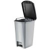 Odpadkový koš Planet Pedal SLIM, plastový, ECO antracit, 25L