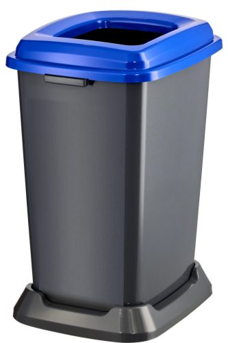 Nádoba na sběr odpadu Planet Selective, plast, otevřené víko, modrá, 50L
