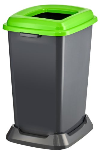 Nádoba na sběr odpadu Planet Selective, plast, otevřené víko, zelená, 50L