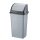 Popelnice Planet s odklápěcím víkem, plast, šedá/antracitová, 70 l