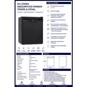 HOBBB Malling minibarová lednice, 25 l