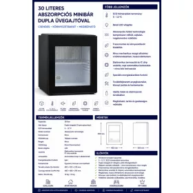 HOBBB Vils minibarová chladnička, 30 l