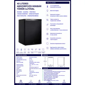 HOBBB Solbjerg minibarová chladnička, 40 l (XC-40A)
