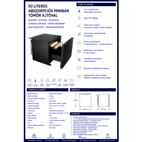 HOBBB Kolind minibarová chladnička, 50 l