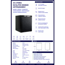 HOBBB-30A Minibarová chladnička – 30 litrů