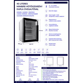 HOBBB Allingåbro minibarová chladnička, 40 l