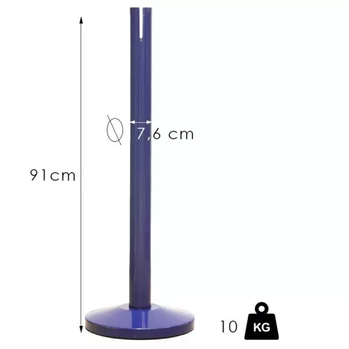 XL zahrazovací sloupek s pásem, 4.8m, bez pásu (XLO-blue)