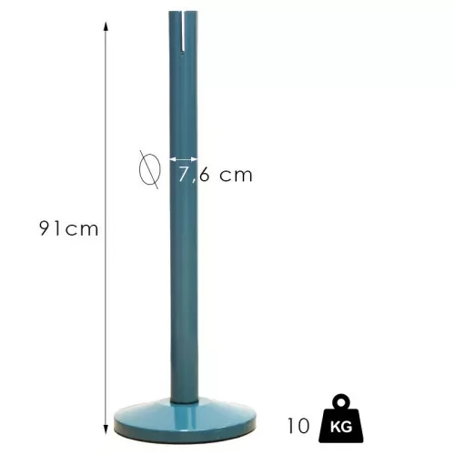 XL zahrazovací sloupek s pásem, 4.8m, bez pásu (XLO-green)