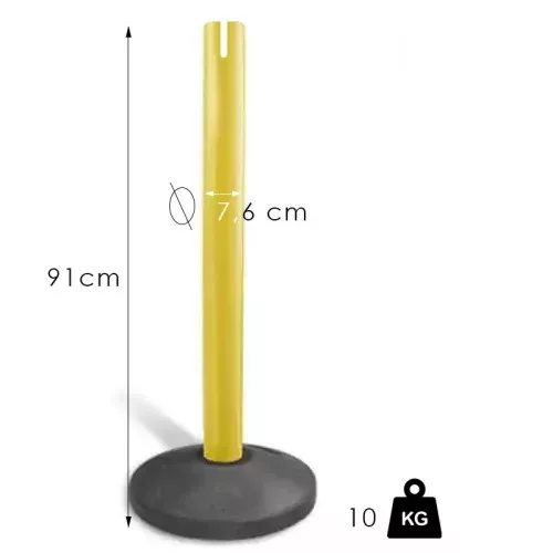 XL zahrazovací sloupek s pásem, 4.8m, bez pásu (XLO-yellow)