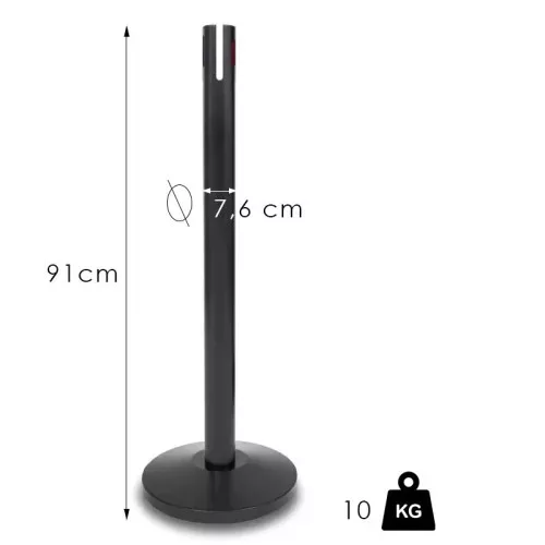 XL zahrazovací sloupek s pásem, 4.8m, bez pásu (XLOF)