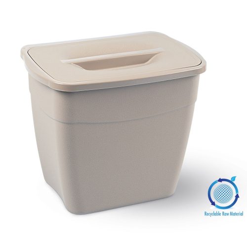 Planet Koala popelnice s víkem 6L (závěsné vědro) norkové (mléko kávy) barvy